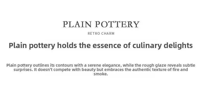 Retro Thick Earthenware Bowl Ceramic Rice Bowl Creative Small Dish Bowl Irregular Plate Dish Commercial Dining Utensils