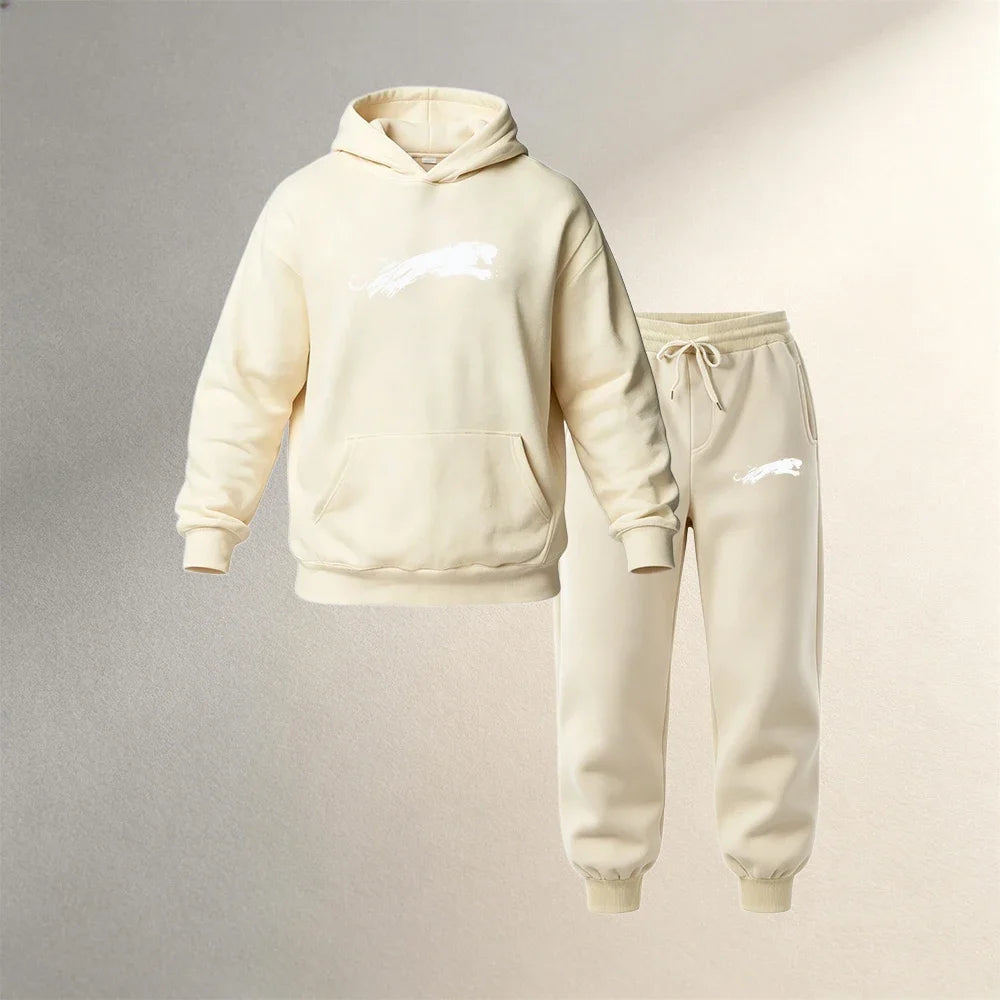 Men's Hoodies Sets 2 Pieces Pullover Autumn Winter Sports Casual Fashion Warm Clothing Drawstring Jogger Pants Male Street Suits