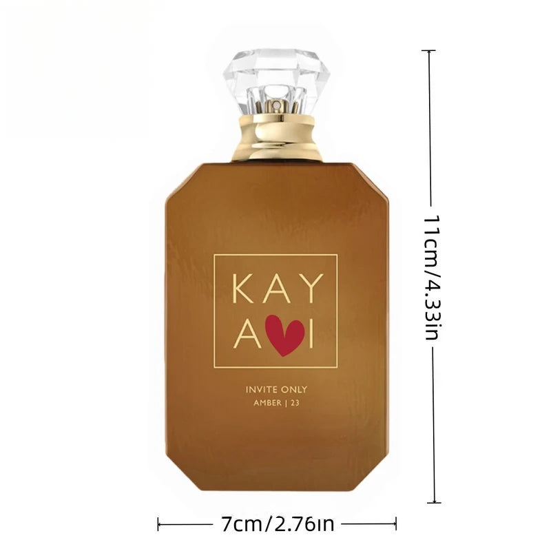 Unisex Eau de Parfum Spray 100ml, Warm Amber Woody Scent, Rich Spicy Sweet Fragrance Spray for Party Evening Gift Choice
