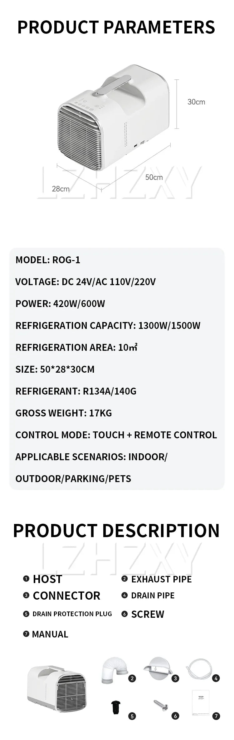 24V-110V/220V Portable Mobile Air Conditioner Factory Direct Sales Camping Vehicle Power Supply Portable Air Conditioner