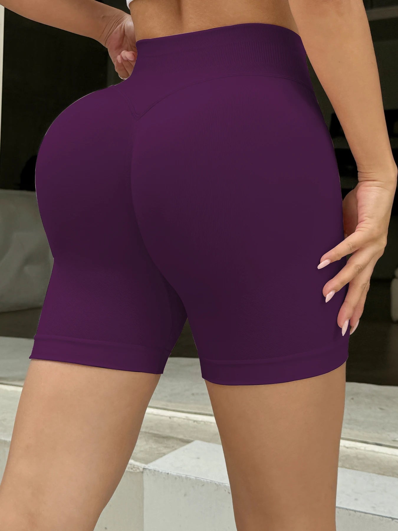 Summer Women Sexy Seamless Fitness Sports Biker Shorts Low Waist Gym Short Workout Scrunch Butt Yoga Leggings