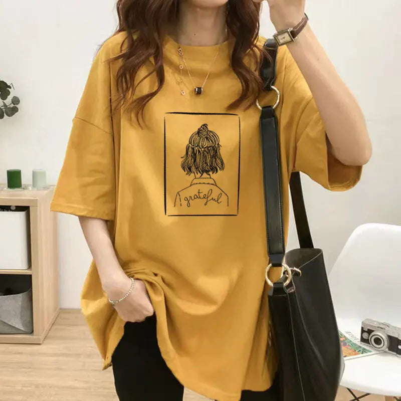 Women's Maternity Postpartum Wear Feeding Clothes Short Sleeved Pregnant Woman Loose Top Maternity Clothes Nursing T-Shirt