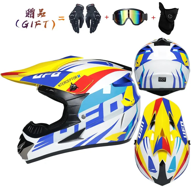 Send 3 pieces  motorcycle helmet children off-road helmet bike downhill AM DH cross helmet capacete motocross casco capacitance