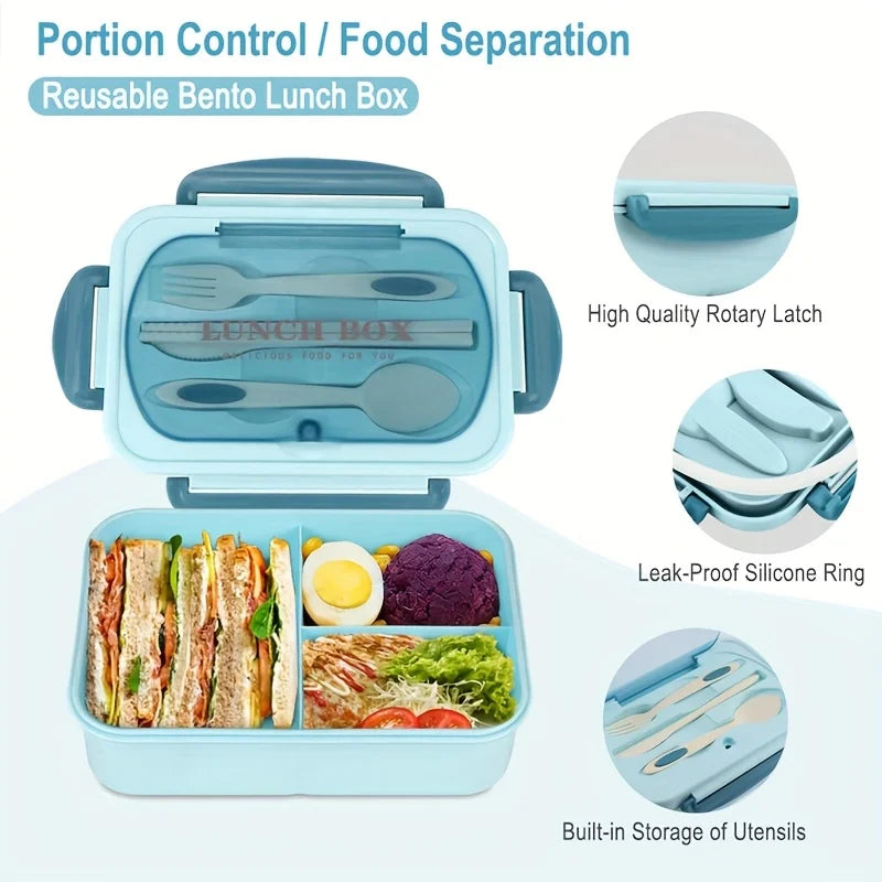 1pc Insulated Lunch Box, Bento Box for Students, Portable Sealed Compartment Lunch Container for Microwave,Back to School
