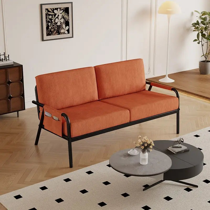 LH fabric sofa living room small apartment double sofa simple bedroom home
