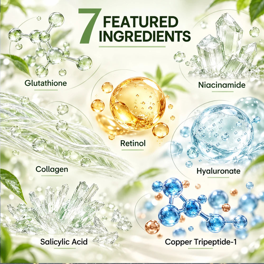 JUINHOU Face Cream Glutathione Niacinamide Moisturizer Evens Skin Tone Reduce Dullness Dark Spots Daily Facial Skin Care