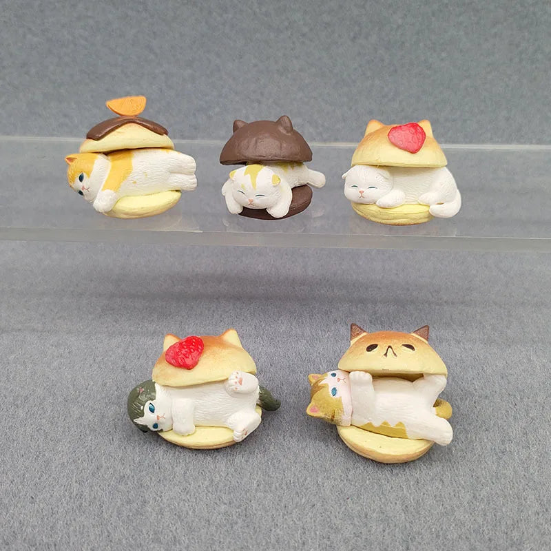 Mofusand Burger Cat Series Blind Box Cute Heal Animal Diy Desktop Ornament Model Toys Mystery Box Surprise Peripheral Fun Gifts