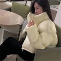 Women's Winter Parkas 2026 New Thick Streetwear All Match Ladies Down Cotton Jacket Comfortable Simple Short Female Warm Coat