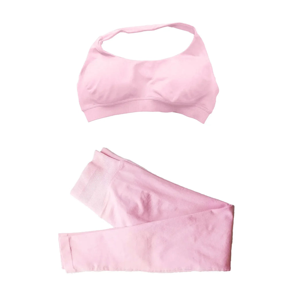 NCLAGEN Women Sportwear 2 Piece Yoga Set Sports Bra and Leggings Seamless Suit Fitness Clothing Gym Workout Speed Activewear
