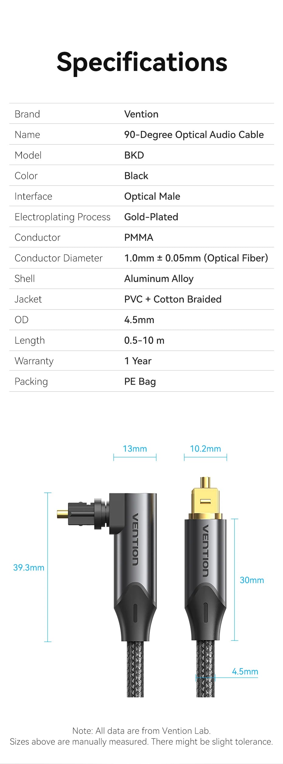 Vention Digital Optical Audio Cable Toslink SPDIF Coaxial Cable 1m 2m for Amplifiers Blu-ray Xbox 360 PS4 Soundbar Fiber Cable