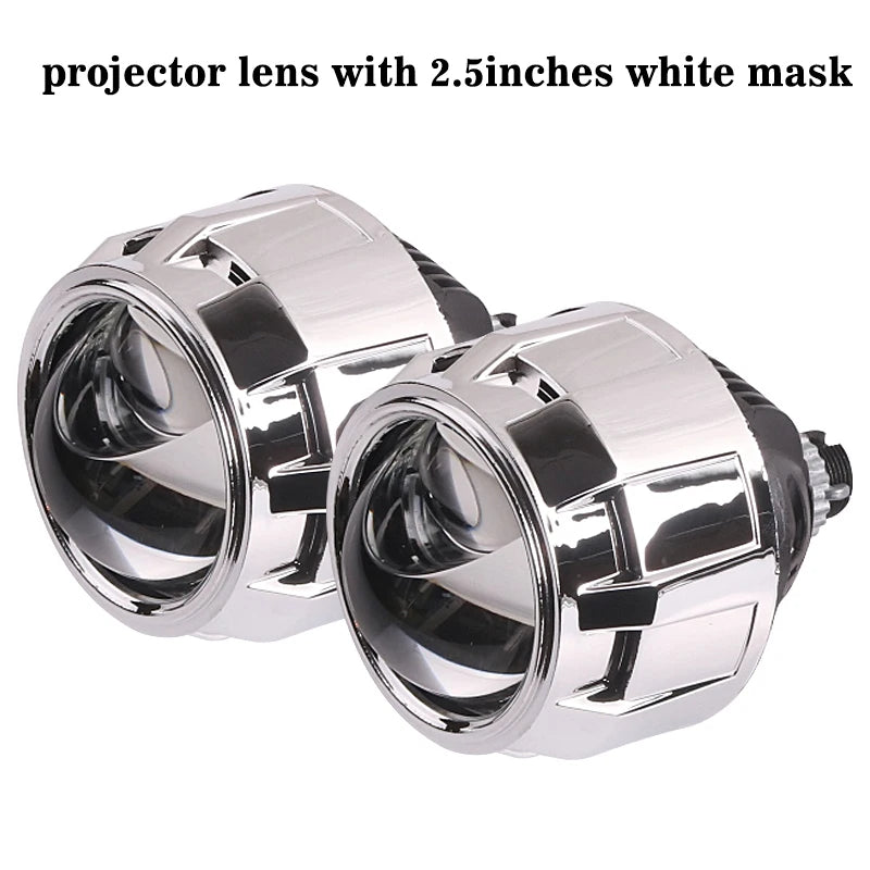 Sanvi Car 2.5'' Bi LED Lenses Hyperboloid Projector Headlights 12V 94W With Angel Eye Mask For H4 H7 9005 9006 Car Accessories