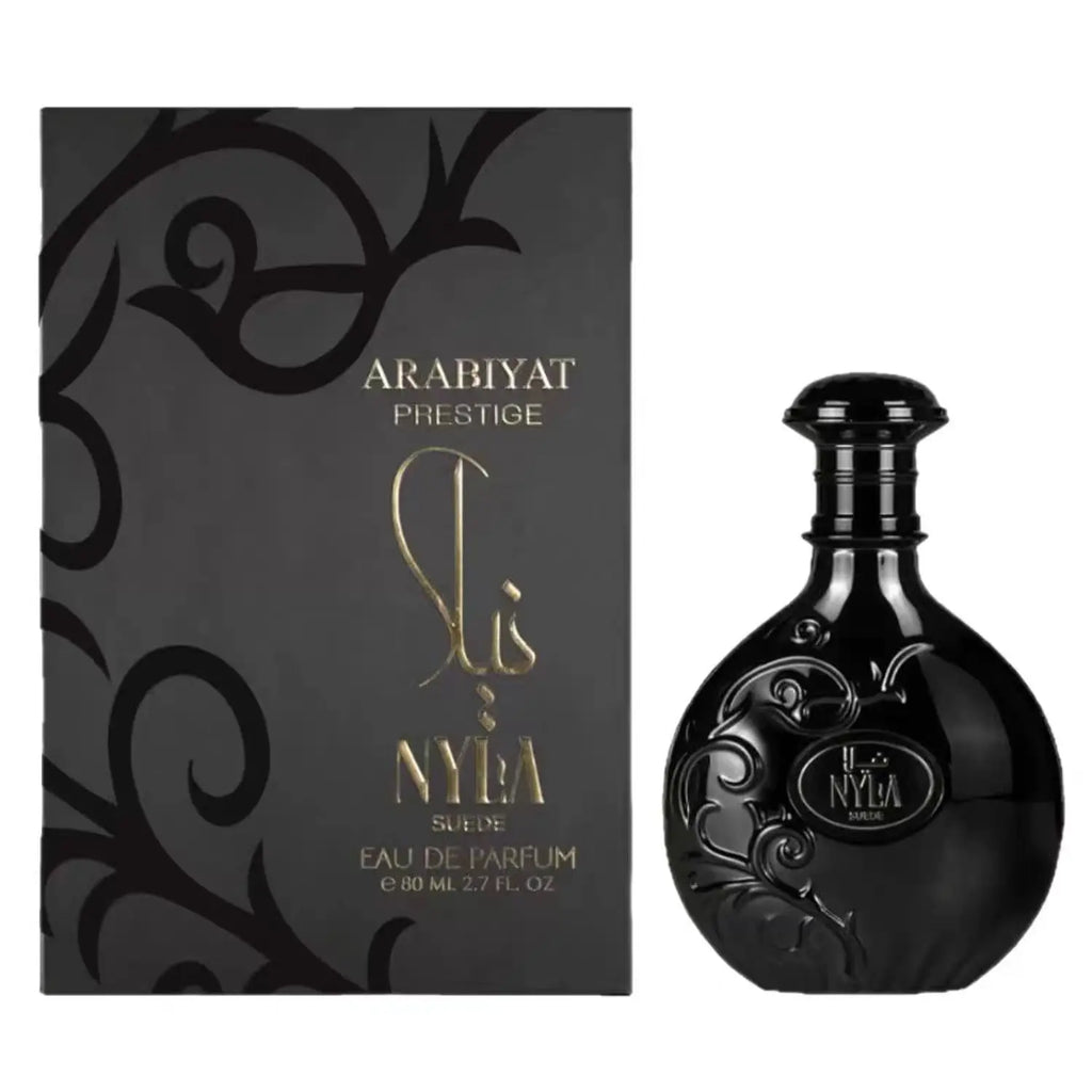 ARABIYAT PRESTIGE NYLA Suede Perfume Eau De 2.7 Fl Oz Luxury Fragrance for Women and Men