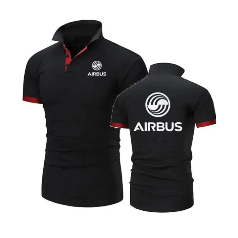 Polo Shirt AIRBUS AVIATION Flight Lapel TShirts Airbusfan A320 Man POLOS Tee Spring Summer Mesh Cotton Short Sleeve Mens Tops