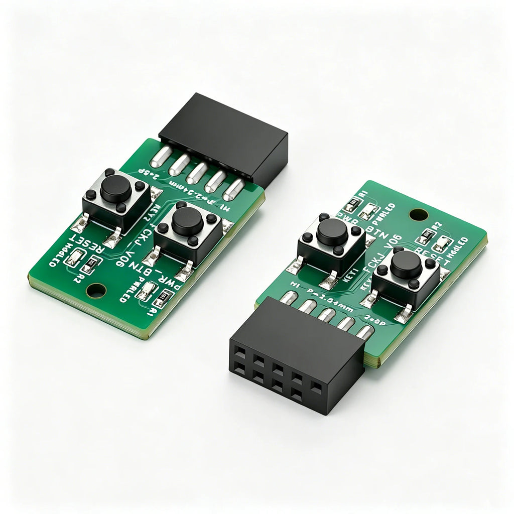 PC Power Reset Switch External Module 9Pin Motherboard Header Power LED HDD Indicator for Computer Case Test Board Repair DIY