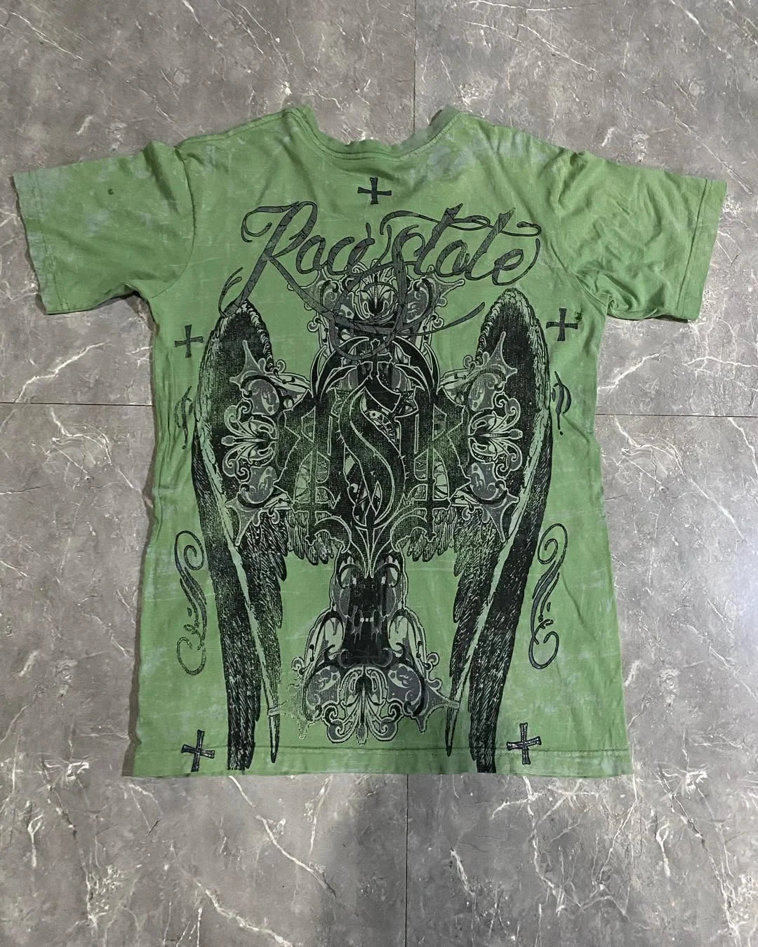 Summer Double-Sided Printed T-Shirt Mens American Hip-Hop High Street Fashion Baggy Short-Sleeved Unisex Street Style Tee