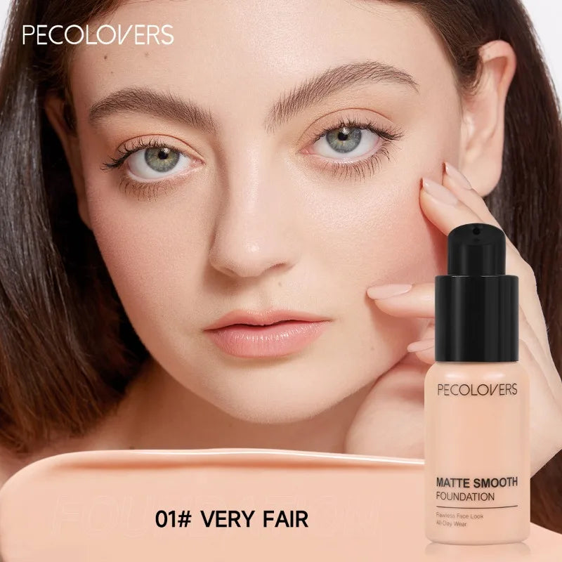 Waterproof and Sweat-proof Liquid Foundation, Natural and Long-lasting, Without Makeup Removal, Facial Cosmetics