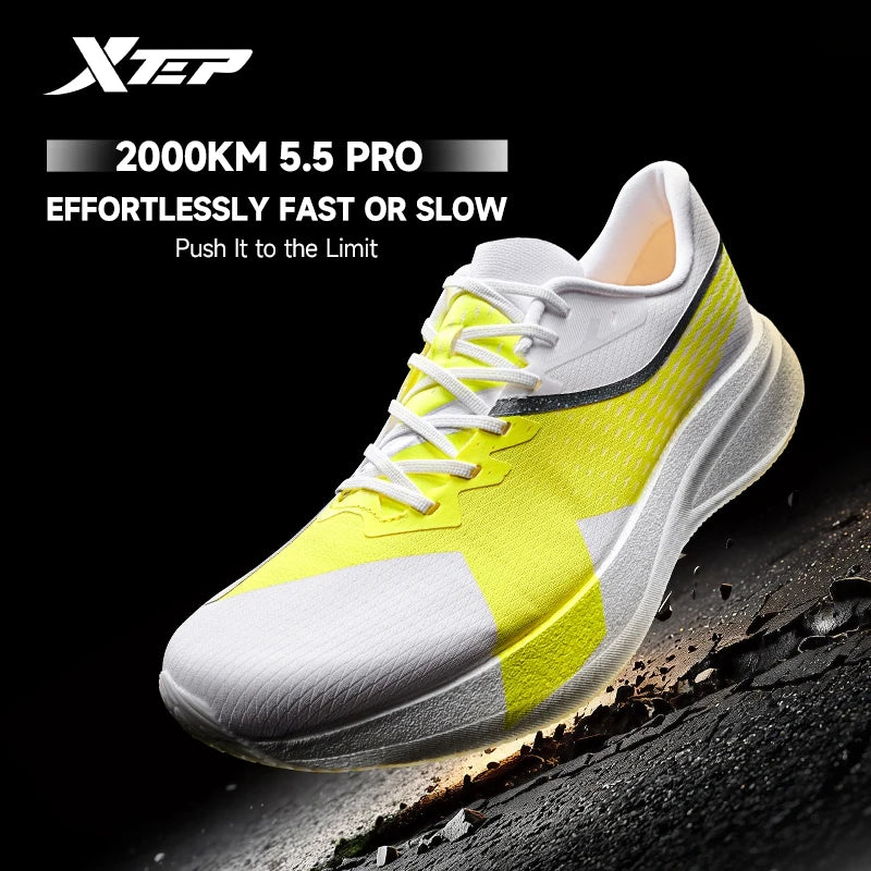 XTEP 2000KM 5.5 PRO Men Running Shoes Plate-free Racing Training Shoes with Cushioning and Water-repellent Finish 874419110062