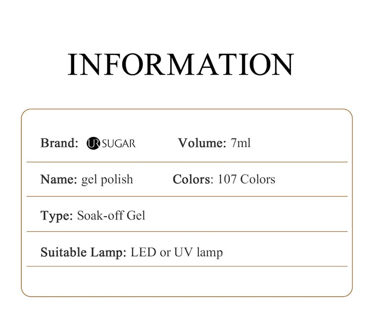 UR SUGAR 7ML Autumn Nail Gel Brown Series All For Manicure Gel Nail Polish Semi Permanent Soak Off LED UV Nail Art Varnishes