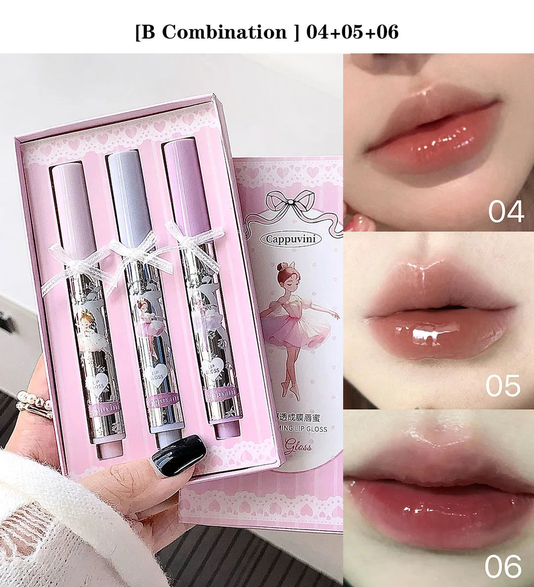 Halo-dyeing Tinted Lip Gloss Crystal Jelly Moisturizing Waterproof Mirror Water Glass Lip Gloss Transparent Color Cosmetics Gift
