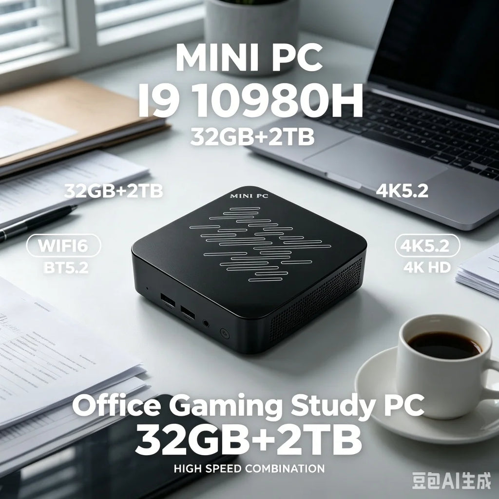 2026 Mini Gaming PC Intel i9-10980HK i3-6100U 16GB 32GB RAM 1TB SSD WiFi 6 BT5.2 4K Mini Desktop Host