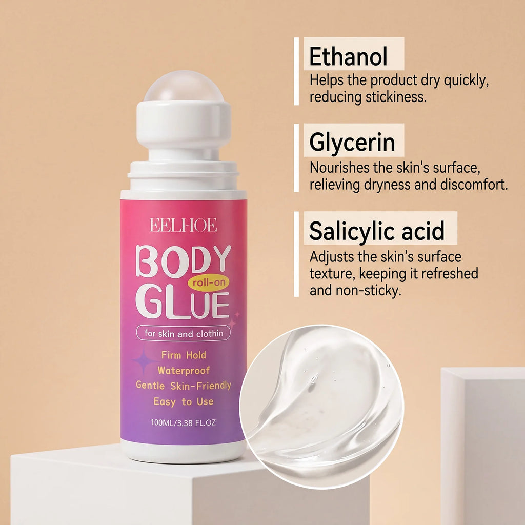Body Roller Ball Glue, Gentle and Moisturizing, Smooth to Apply, Skin-Friendly and Comfortable, Refreshing on the Skin, Not Stic