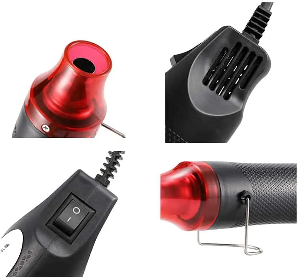 300W Hot Air Gun Portable Mini Heater for DIY Craft Embossing Shrink Wrapping PVC Multi Function Handheld Electrical Heat Tool