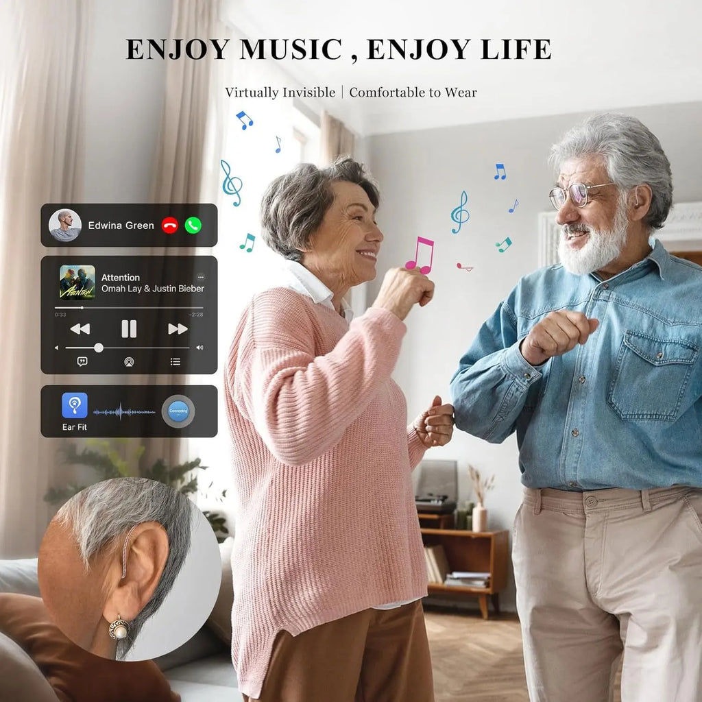 Hearing Aid with Bluetooth 16 CHANNEL Hearing Aids Rechargeable for Deafness High Quality with Noise Cancelling Audifonos