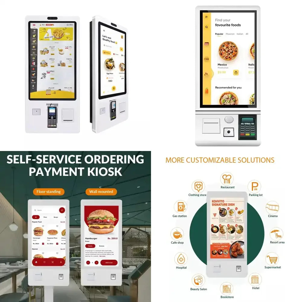 2026 Hot Sale  32-Inch interactive digital signage kiosk for self-service ordering and payment systems in restaurants and