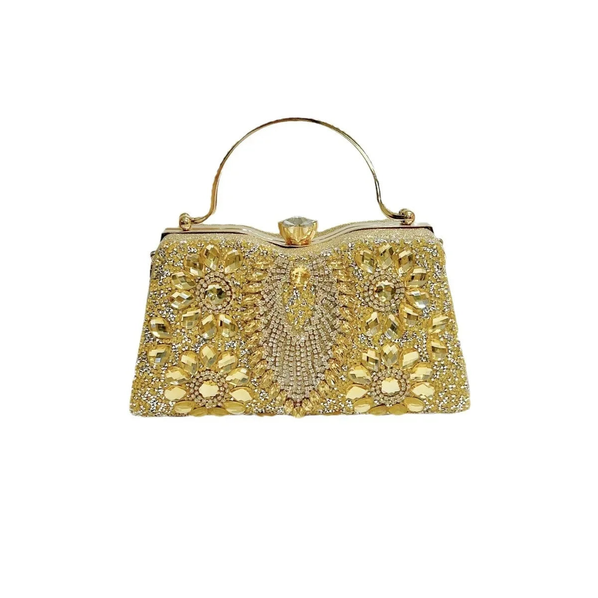 Rhinestone Women Evening Clutch Shiny Dinner Party Handbag Match For Dress Shoulder Crossbody Bag Cosmetic Phone Storage
