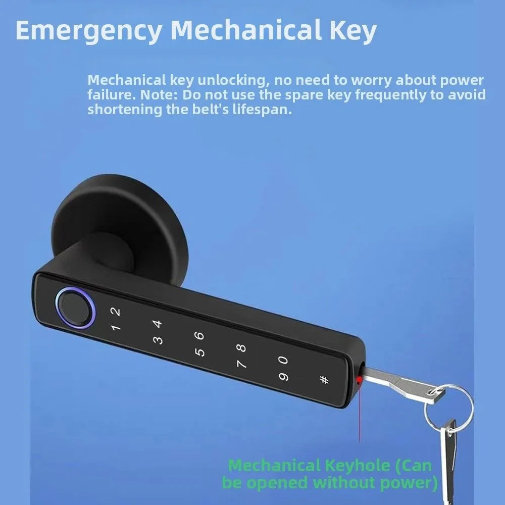 Remote Lock Smart Fingerprint Door Lock Smart Password Electronic Digital Door Handles WiFi Gateway Key Biometric Door Lock