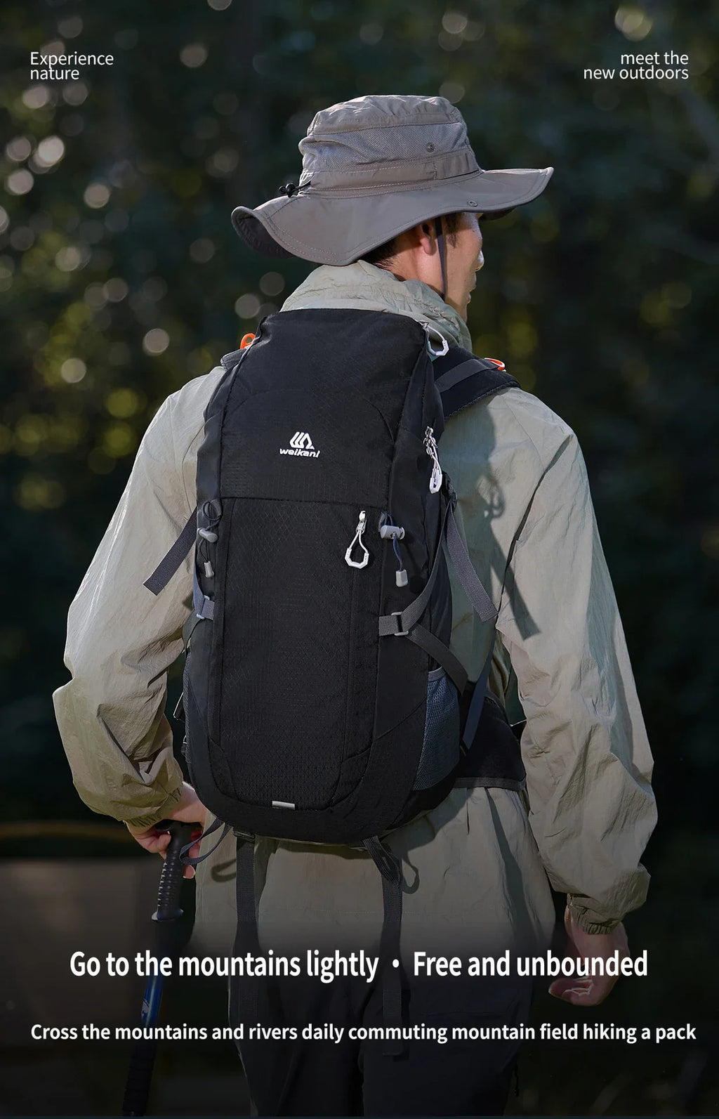 40L Hiking Backpack Men Women Outdoor Camping Rucksack Lightweight Waterproof Travel Bag Mountaineering Trekking Daypack