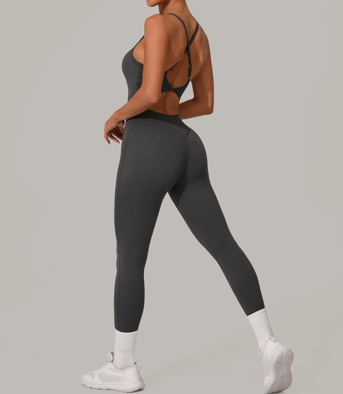 Wholesale Gym Clothes Woman Yoga Set Padding Women's Gym Jumpsuit Activewear Sportswear Push Up Fitness Sports Overalls Purple