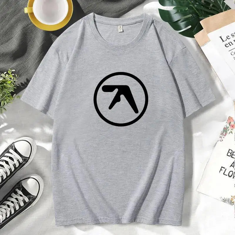 2025 Men's Black T-Shirt Men T Shirt Print Cotton Short Sleeve T-shirt Male Funny Present Fashion Aphex Twin Short Sleeves