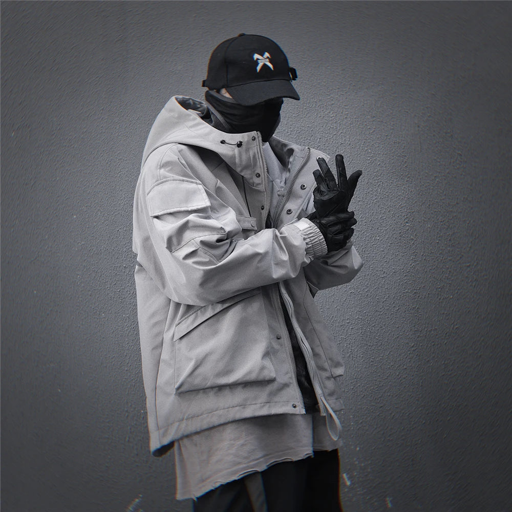 11 BYBB'S DARK 2025 Tactical Jackets Hooded Windbreaker Mens Cargo Function Jacket Fashion Coats Outwear Techwear Streetwear  ﻿