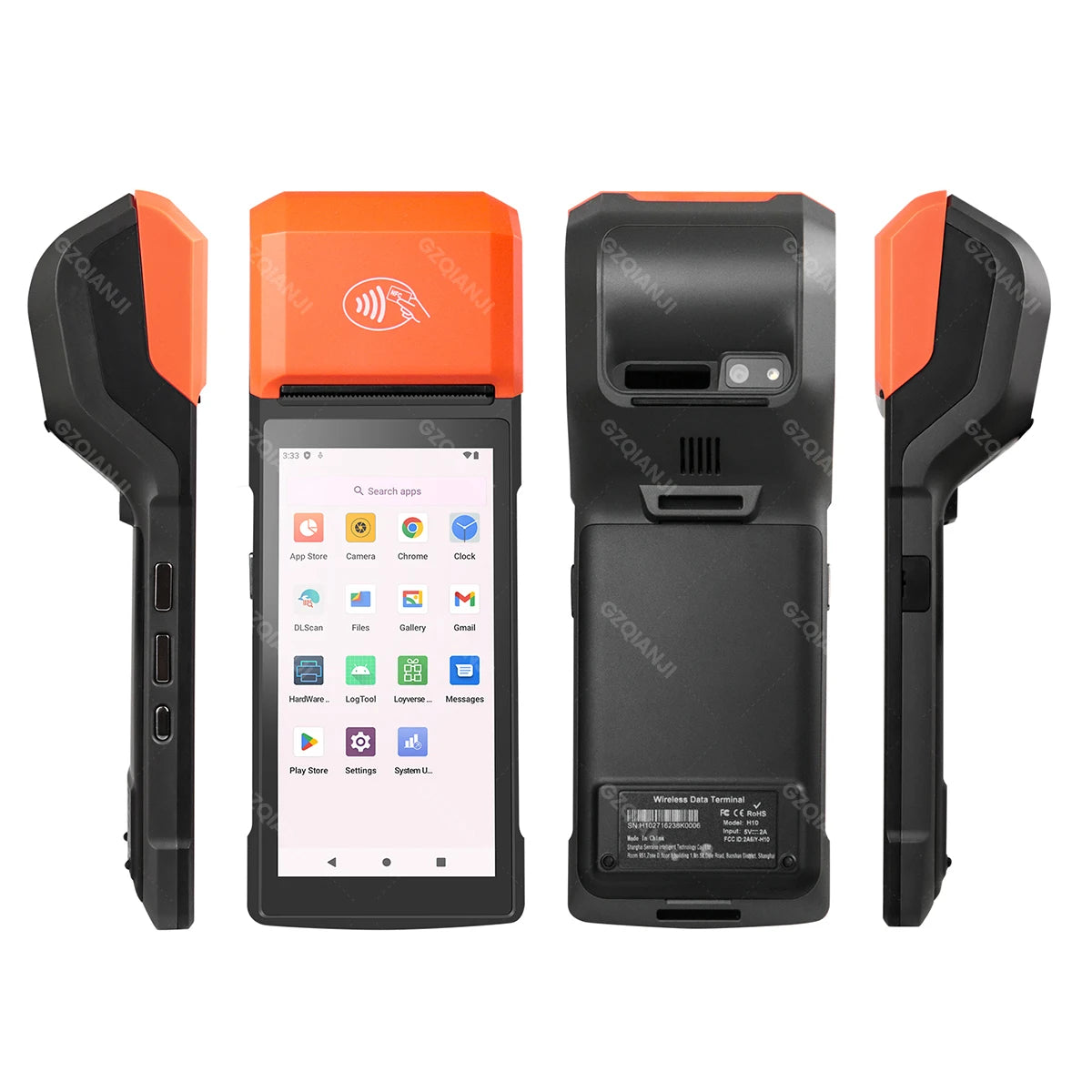 4G Android 13 / 8.1 Pos Terminal Wireless Handheld Printers 1D 2D Scanner Reader NFC Built-in 58mm Receipt Impressora Termica