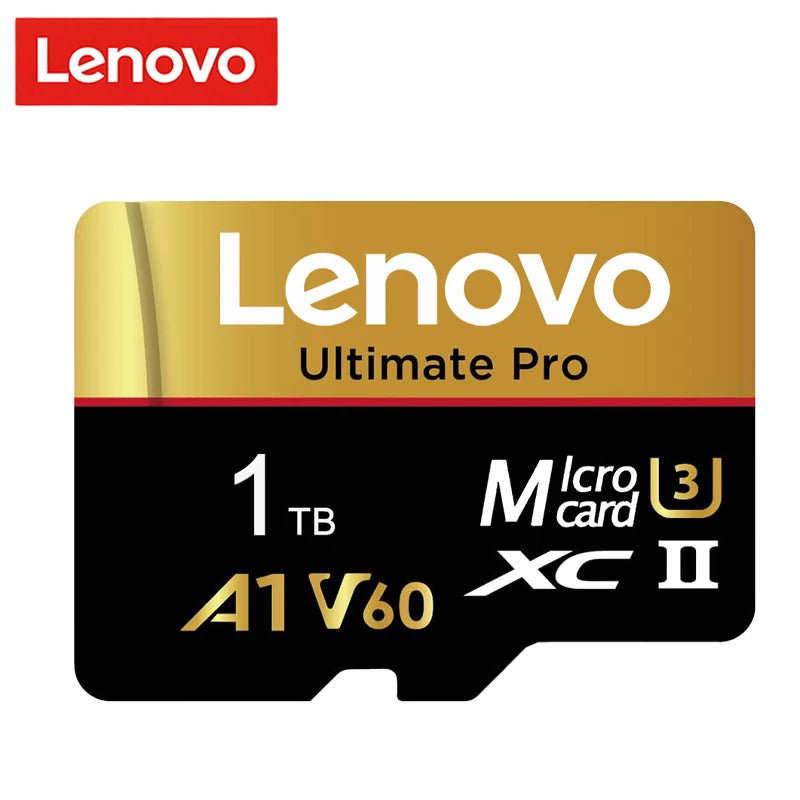 Lenovo Original Class 10 UHS-II Micro SD Card 1TB High Speed A1 V60 Stable Performance TF Flash Cards for Phone Camera Drone