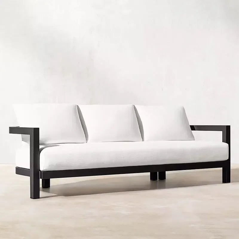 Patio Luxury Aluminum Outdoor Furniture All Weather Leisure Classic Metal Garden Sofa