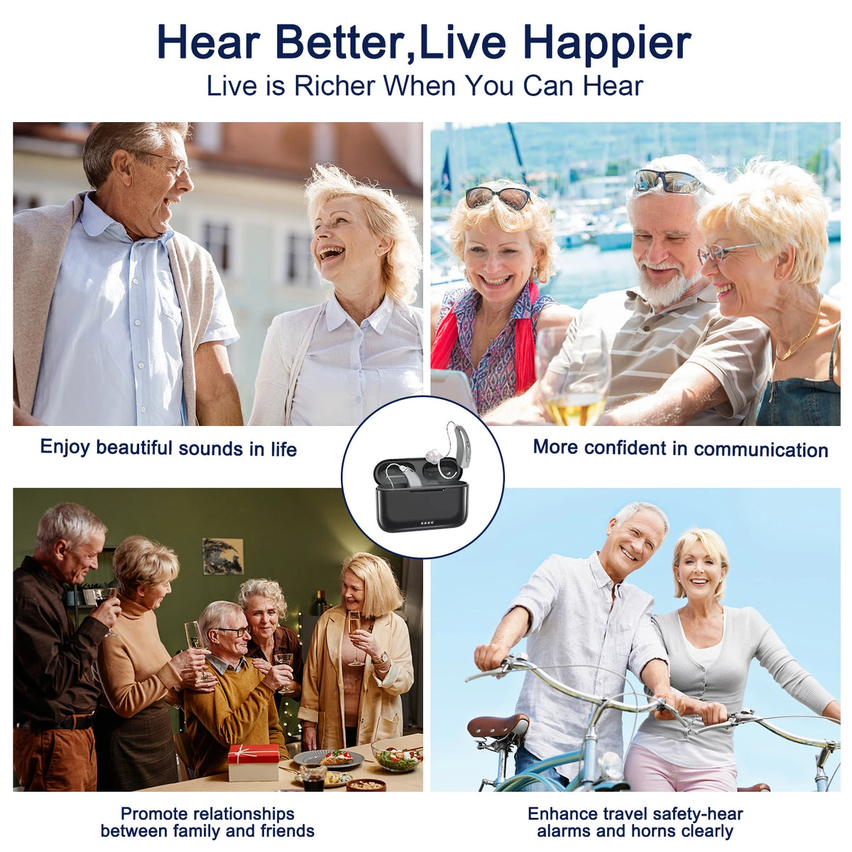 Hearing Aid High Quality 16 Channel Digital Bluetooth Hearing Aids for Seniors Adult Deafness Hearing Aid Rechargeable Audifonos
