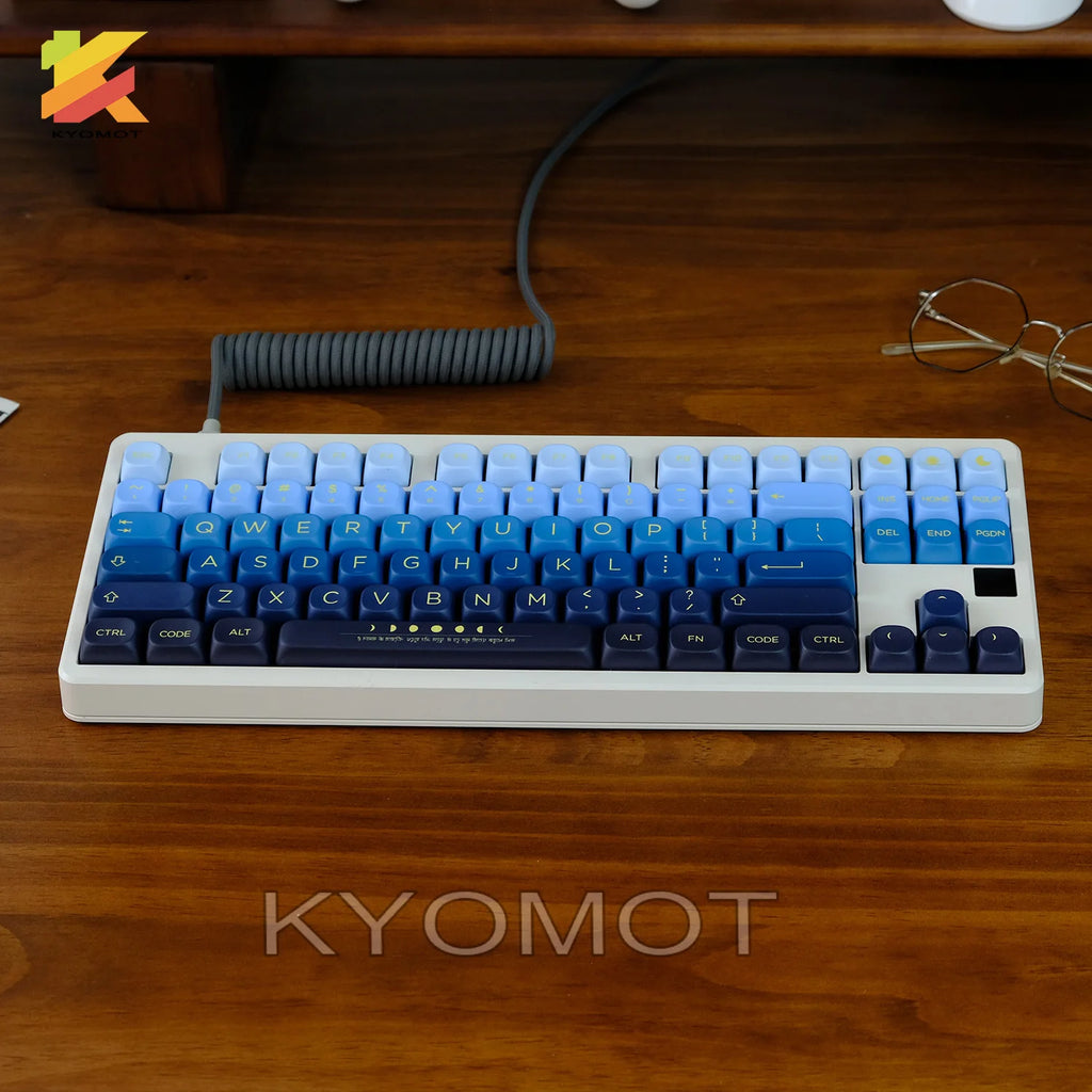 KYOMOT 125 Keys Botanical Garden Keycaps MOA Profile PBT Dye Sub Gradient Keycaps For MX Switches DIY Mechanical Keyboard Gifts