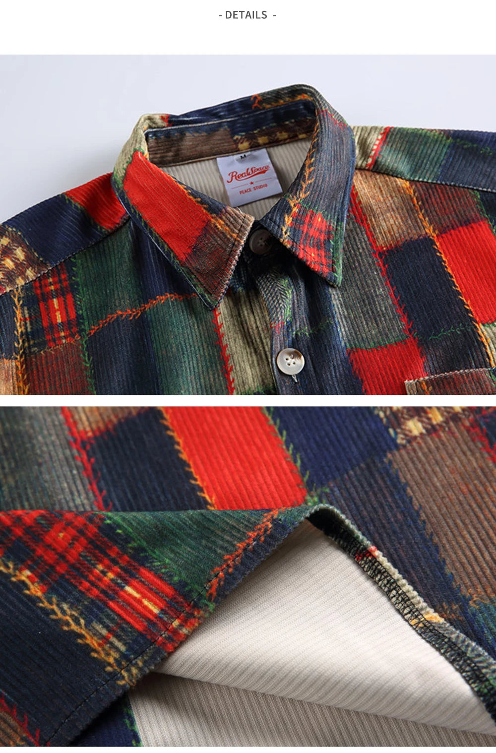 New Arrival Casual Beach Plaid Spring Autumn Men Button Shirt Unisex Women Long Sleeve Shirt Casual Street Patchwork Chic