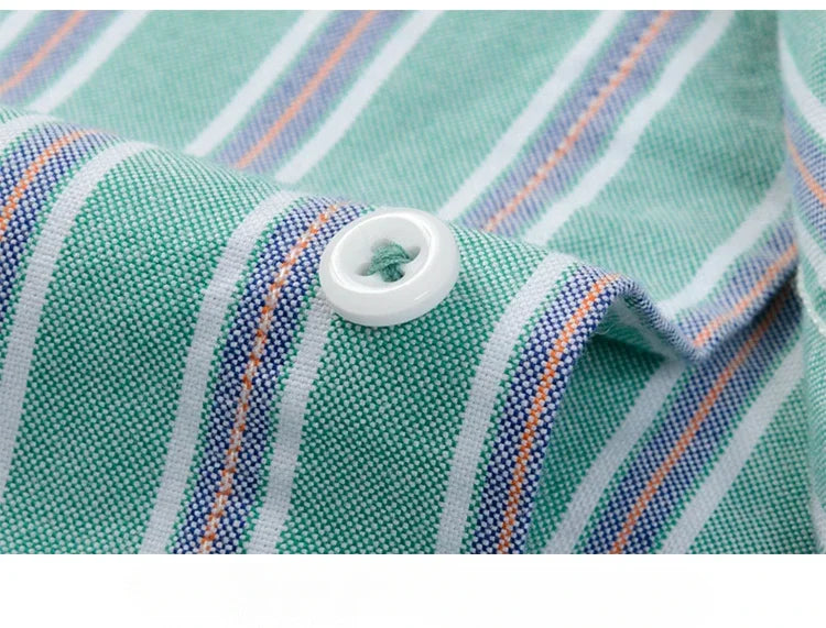 New In Shirt Summer 100%Cotton Short Sleeve Shirts for Men Slim Fit Formal Plain Shirt Designer Plaid Korean Popular Clothes