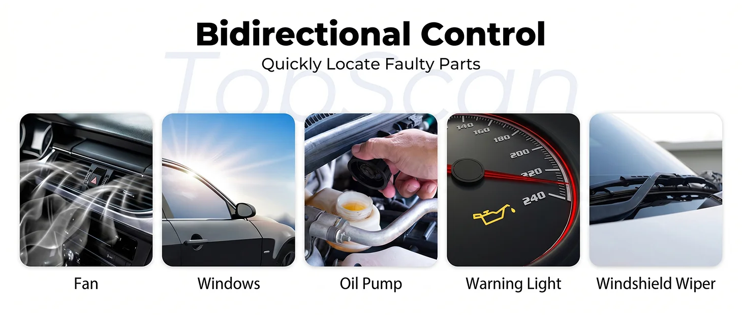 TOPDON TopScan Lite Scanner Smart Diagnostic Tool DTC Repair Guide Bluetooth OBD2 Code Reader Full System Active Test