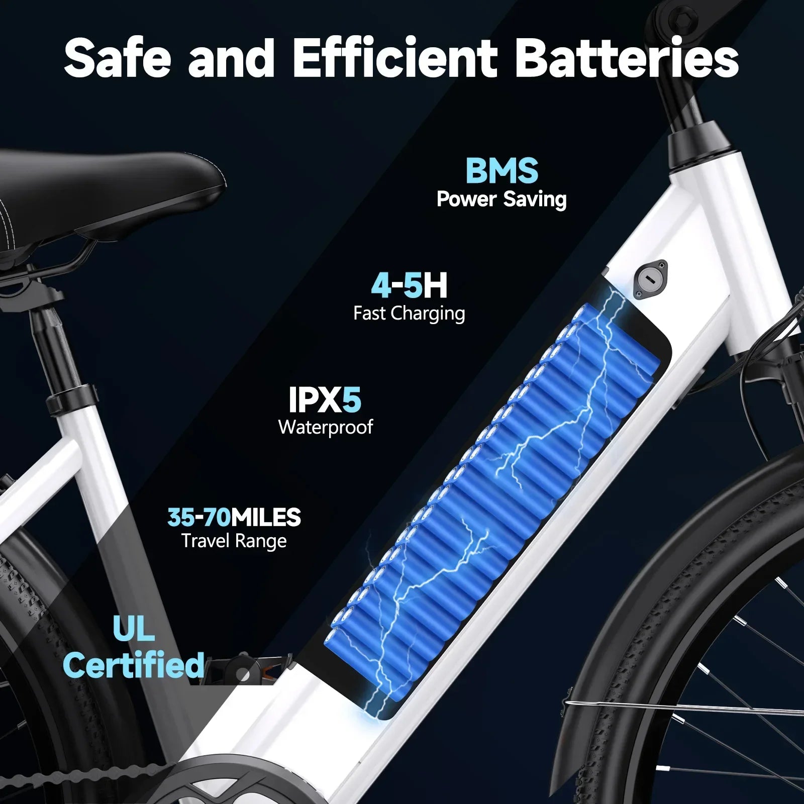 26-inch fashionable E-Bike, 600W brushless motor 48V-10.4ah lithium battery electric moped, adult electric bicycle