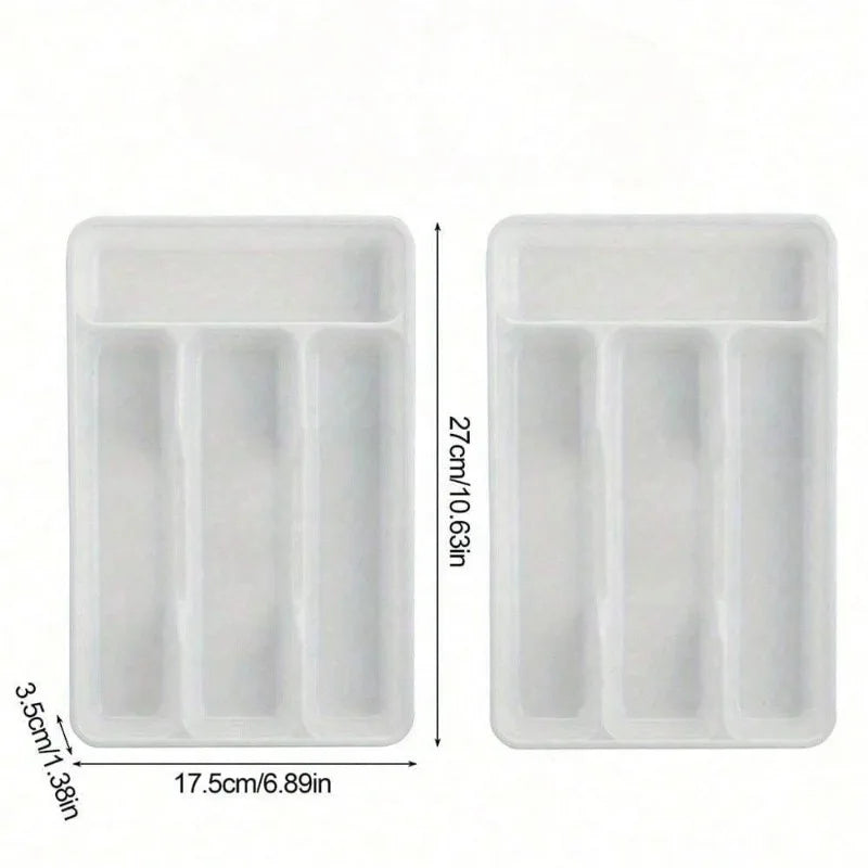 Cutlery Organizer Tray Kitchen Drawer Storage for Knives Forks Spoons with Compartment Divider Utensil Holder for Efficient