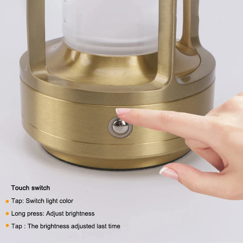 HOMEFISH Night Light Black Gold Silver Table Lamp Touch USB Charging Ambient Light Suitable for Bedrooms Living Rooms