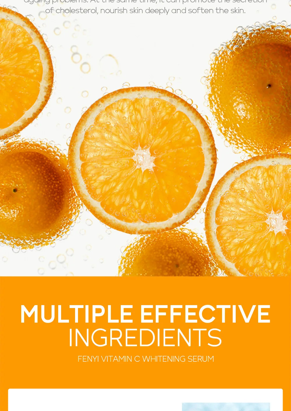 17ml Vitamin C Serum Moisturizing Nourish Skin VC Hyaluronic Acid Face Essence Shrink Pore Face Serum Skin Care Products