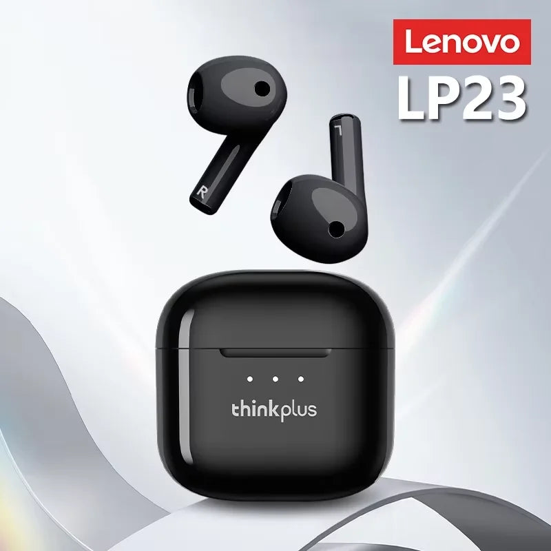 Lenovo LP23 Headphones Wireless Bluetooth 5.4 TWS Hifi Stereo Earphones Gaming Sports Touch Control HD Call with Mic Earbud