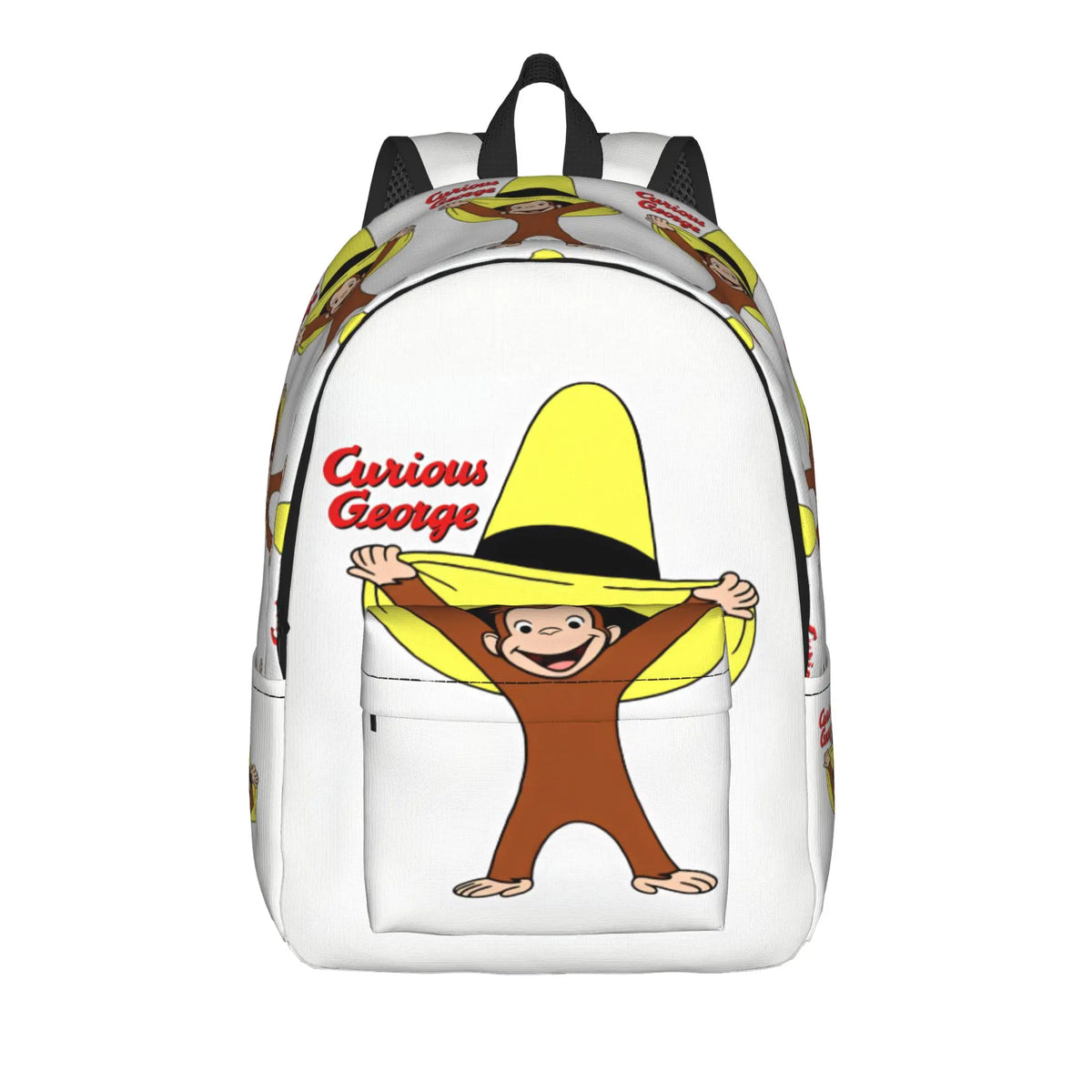 Curious George Multifunctional Stickers Backpack  Trekking Backpacks Student Colorful Soft High School Bags Style Rucksack