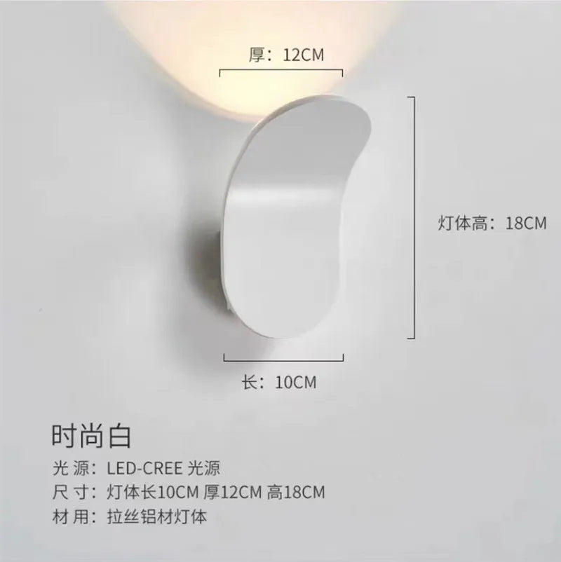 Modern luxury Indoor Hotel Room bedroom bathroom mounted Wall Lamp Adjustable bedside reading COB Led Wall Light Hotel Corridor