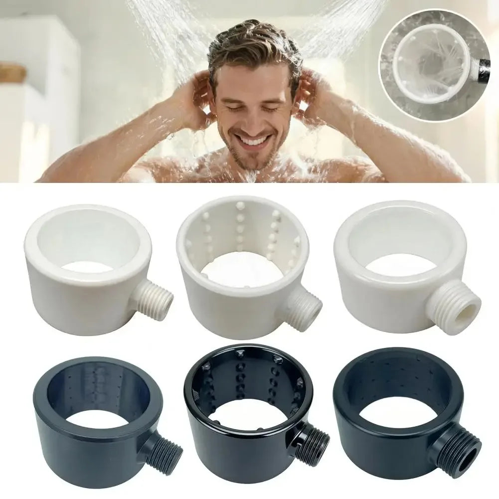 Shower Head Powerful Supercharging Hydromassage 360-Degree Ring Water Spray Spiral Nozzle All-round Cleaning Shower Head